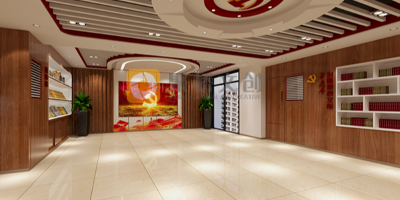 智慧黨建展廳設計效果圖+平面布置圖，創新設計理念